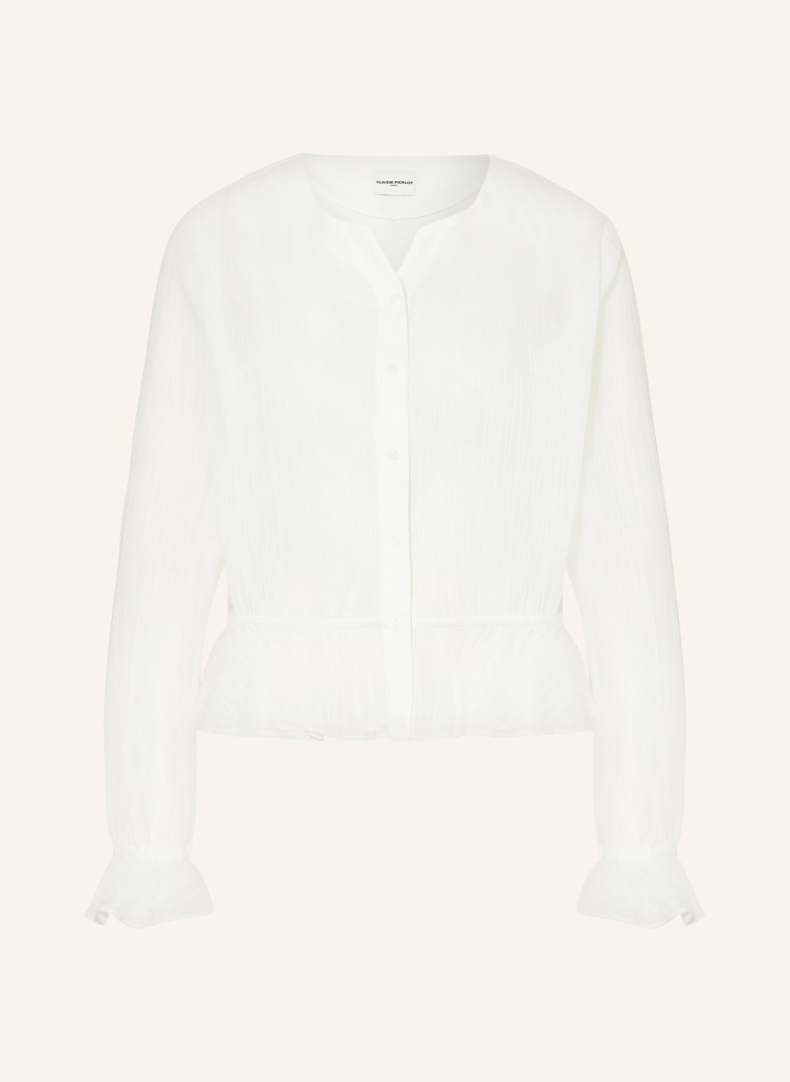 Claudie Pierlot Bluse Mit Volants weiss von CLAUDIE PIERLOT