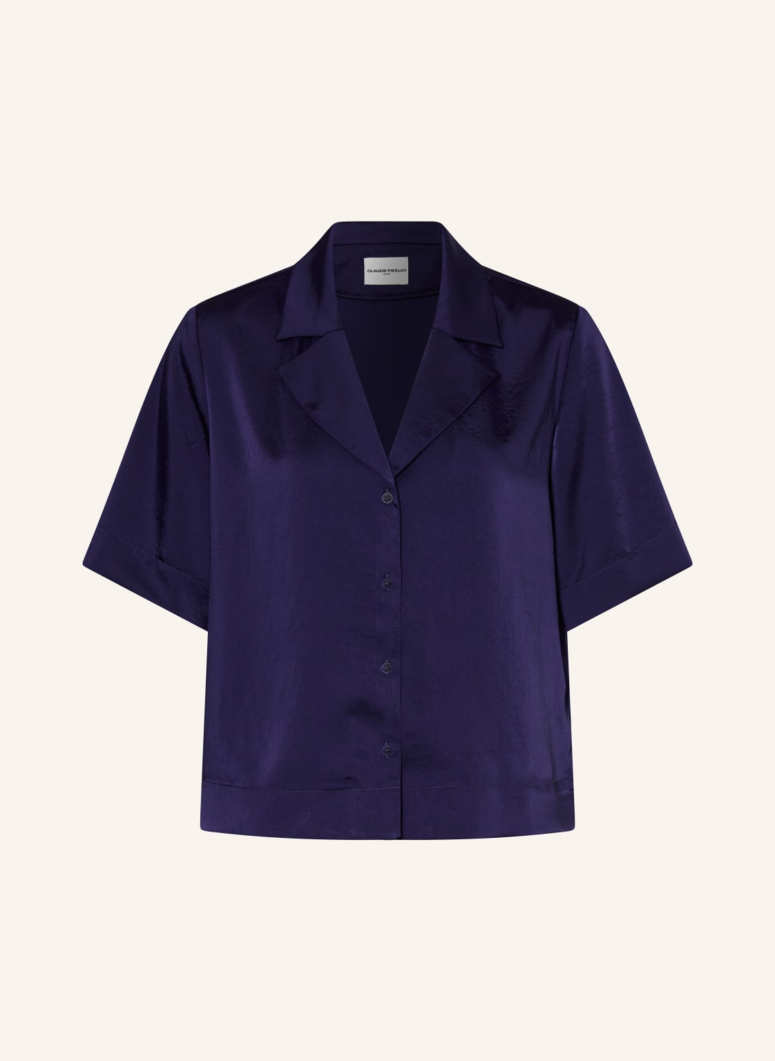 Claudie Pierlot Satinbluse blau von CLAUDIE PIERLOT