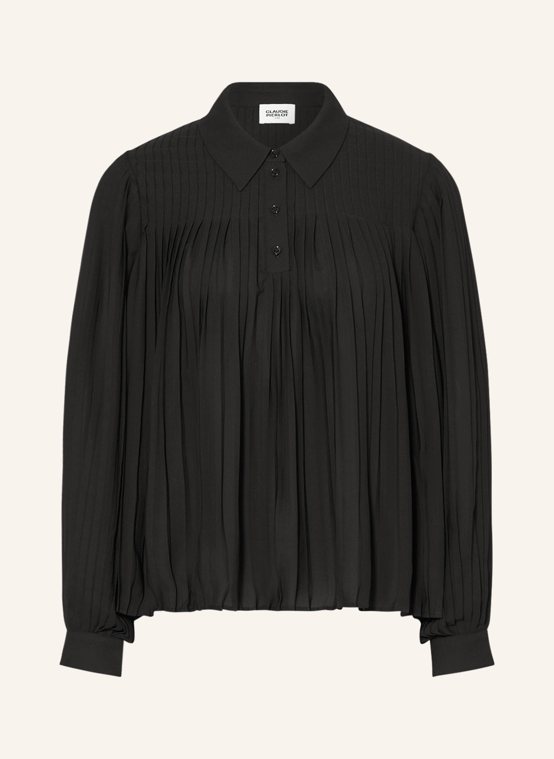 Claudie Pierlot Blusenshirt Mit Plissees schwarz von CLAUDIE PIERLOT