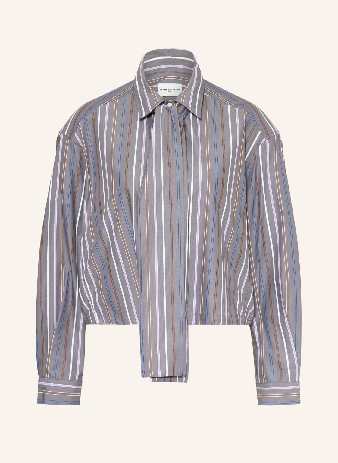 Claudie Pierlot Hemdbuse Mit Abnehmbarer Schluppe grau von CLAUDIE PIERLOT