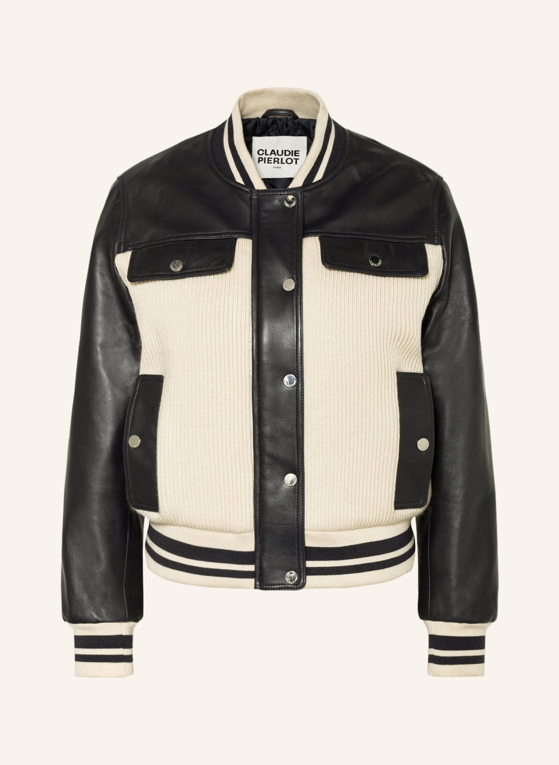 Claudie Pierlot Jacke Im Materialmix schwarz von CLAUDIE PIERLOT