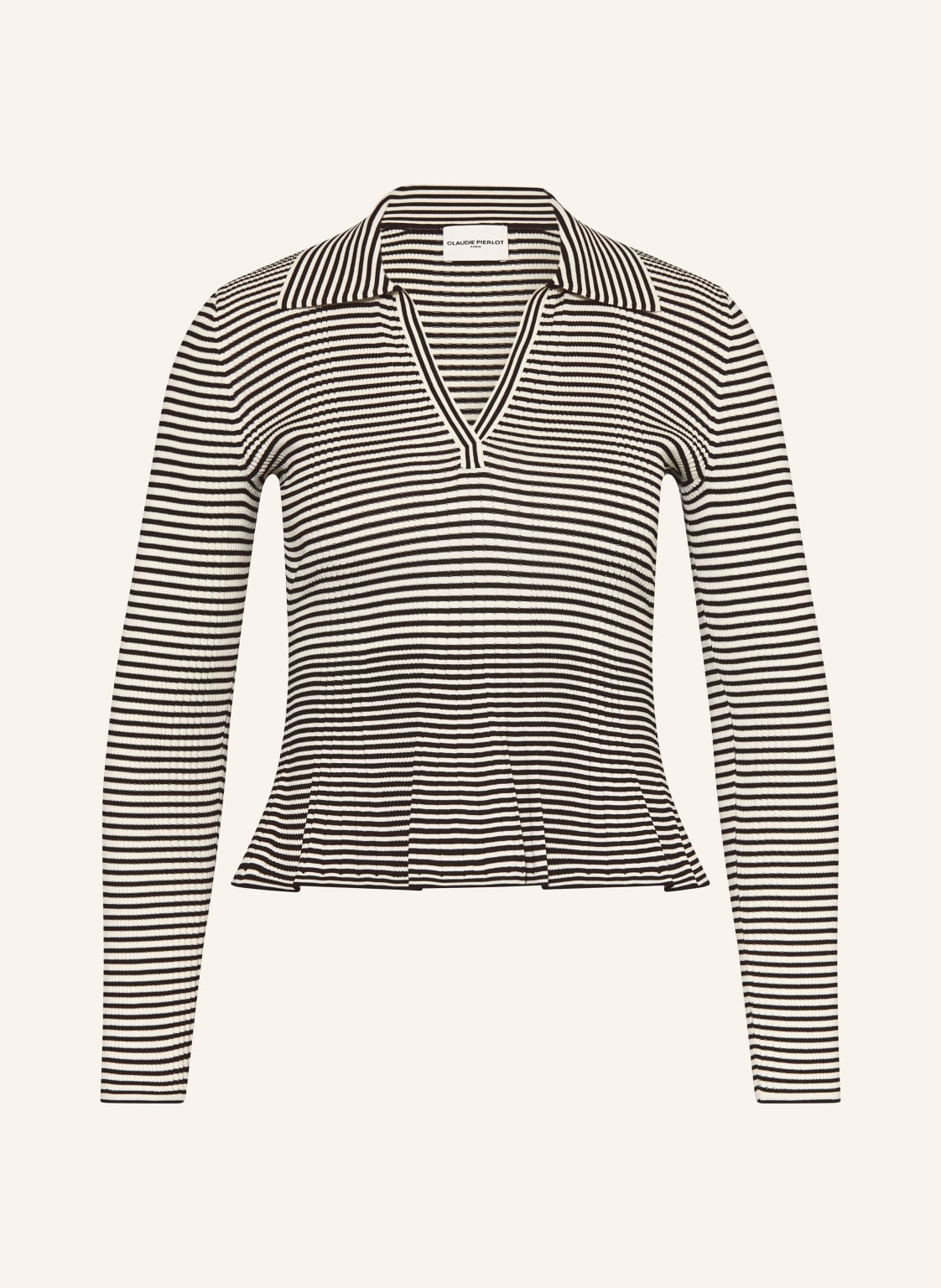 Claudie Pierlot Jersey-Poloshirt Mantessa schwarz von CLAUDIE PIERLOT