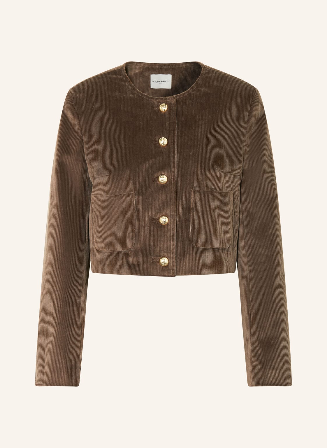 Claudie Pierlot Kastenjacke Aus Cord beige von CLAUDIE PIERLOT