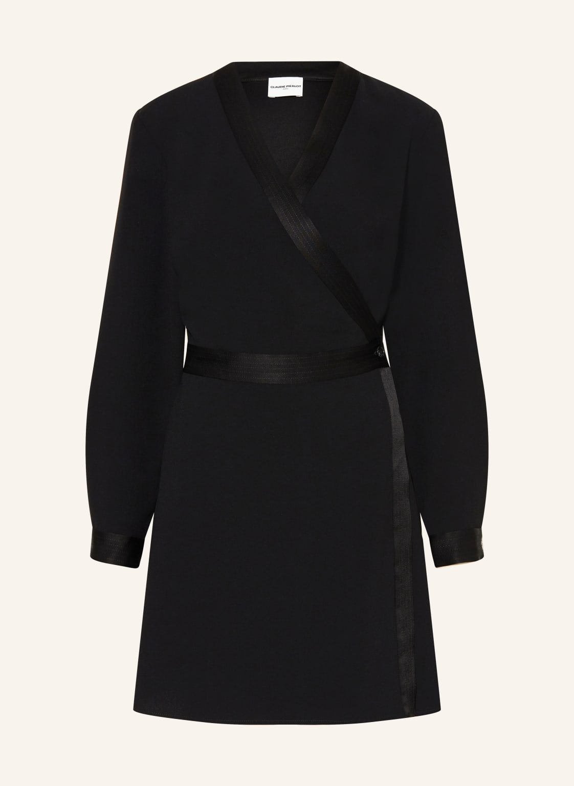 Claudie Pierlot Kleid In Wickeloptik schwarz von CLAUDIE PIERLOT