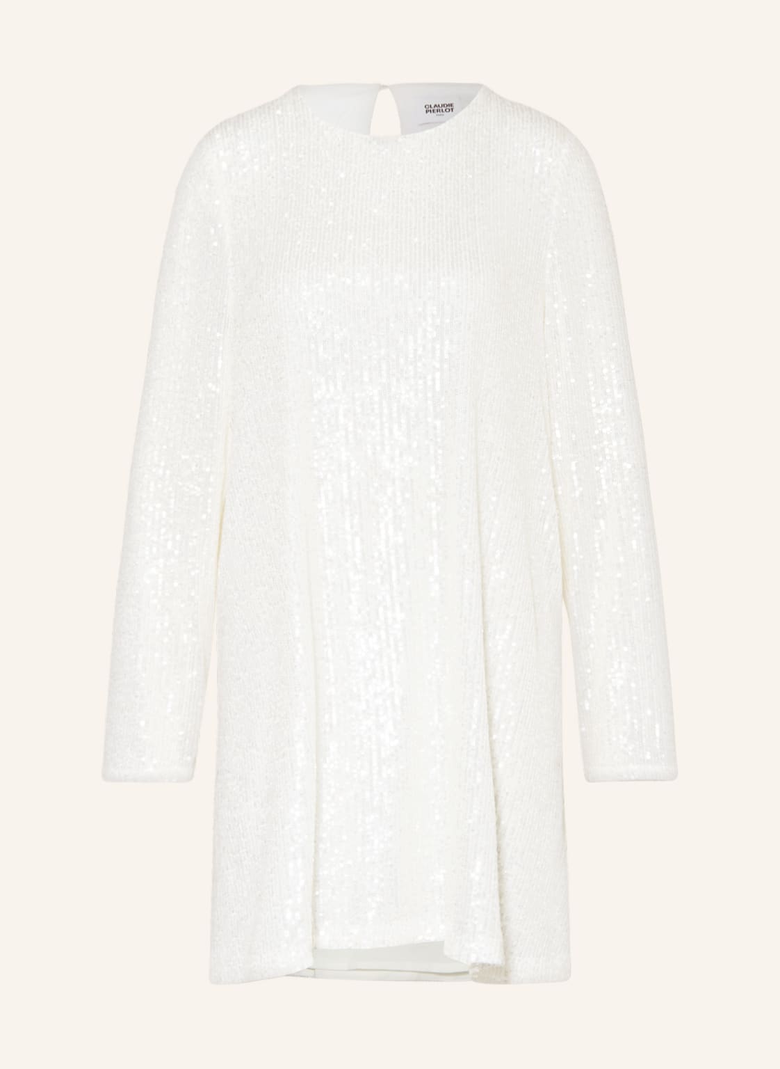 Claudie Pierlot Kleid Mit Pailletten weiss von CLAUDIE PIERLOT