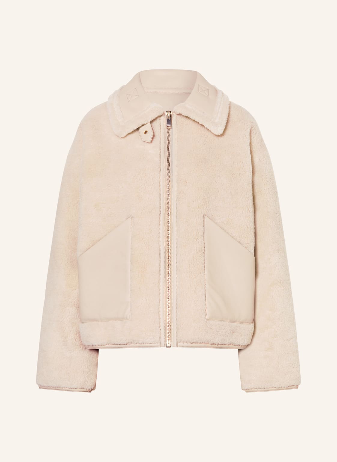 Claudie Pierlot Kunstpelz-Jacke Filippa beige von CLAUDIE PIERLOT