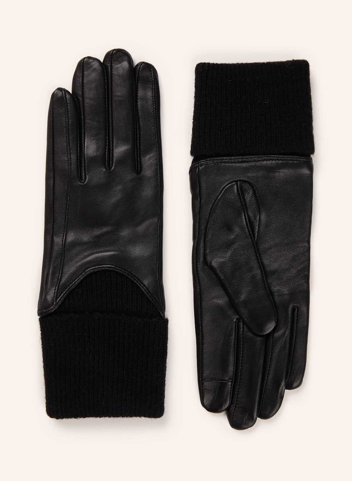 Claudie Pierlot Lederhandschuhe Artycp schwarz von CLAUDIE PIERLOT