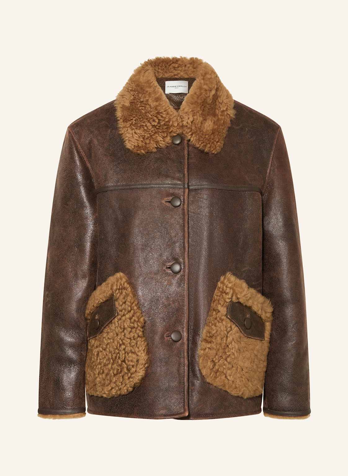 Claudie Pierlot Lederjacke braun von CLAUDIE PIERLOT