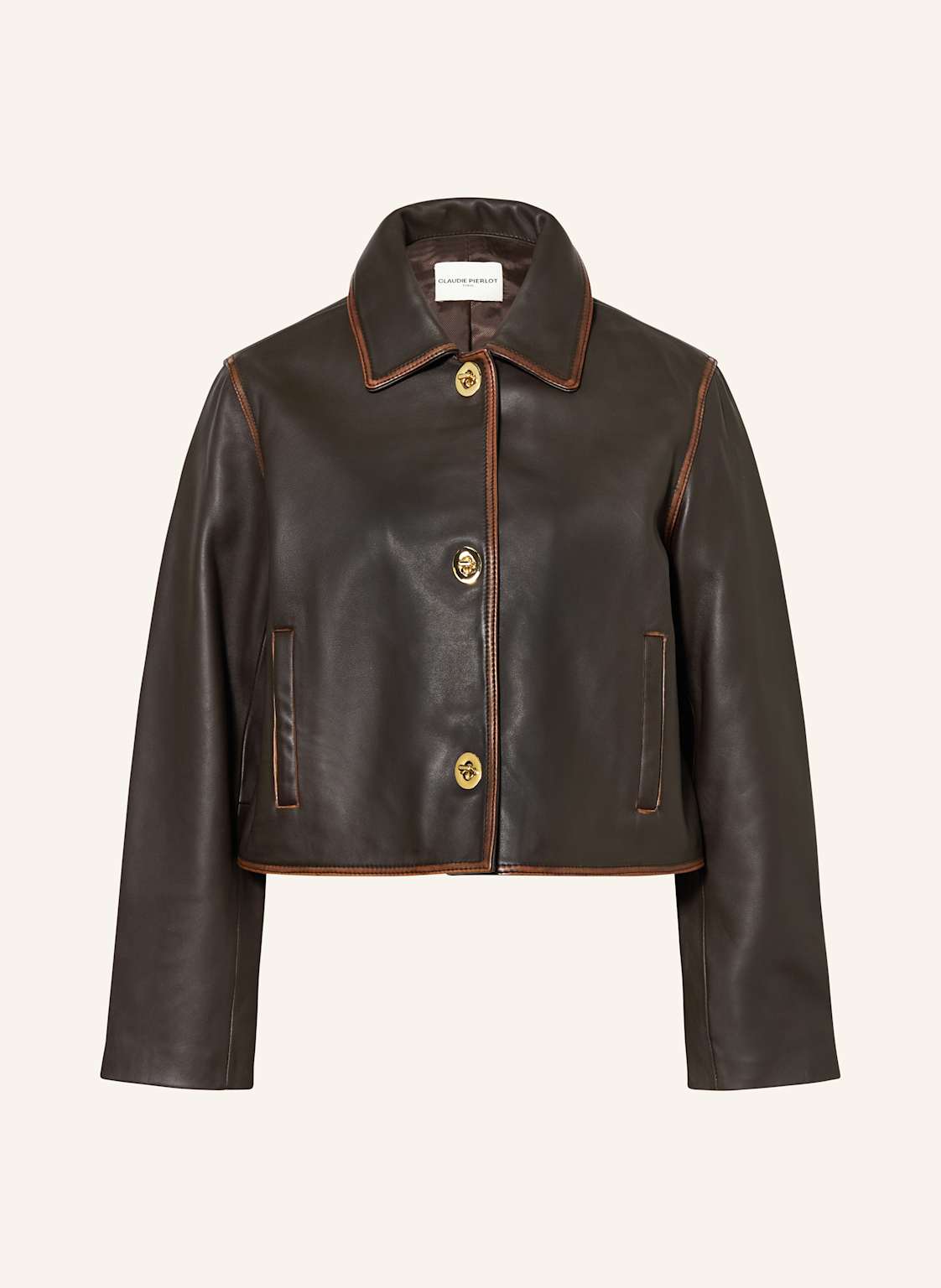Claudie Pierlot Lederjacke braun von CLAUDIE PIERLOT
