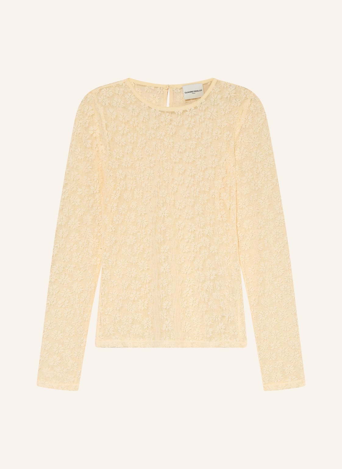 Claudie Pierlot Longsleeve Aus Mesh weiss von CLAUDIE PIERLOT