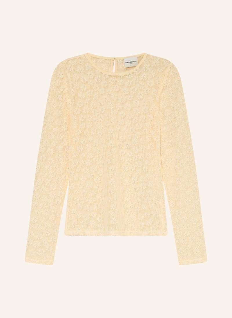 Claudie Pierlot Longsleeve Aus Mesh weiss von CLAUDIE PIERLOT