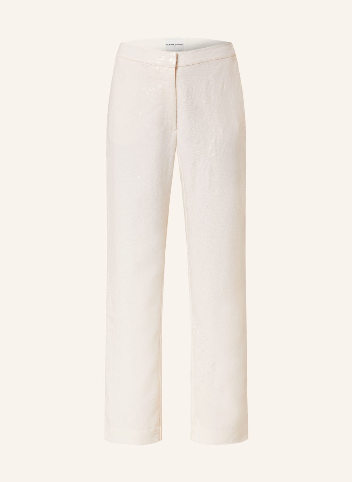 Claudie Pierlot Marlenehose Mit Pailletten weiss von CLAUDIE PIERLOT