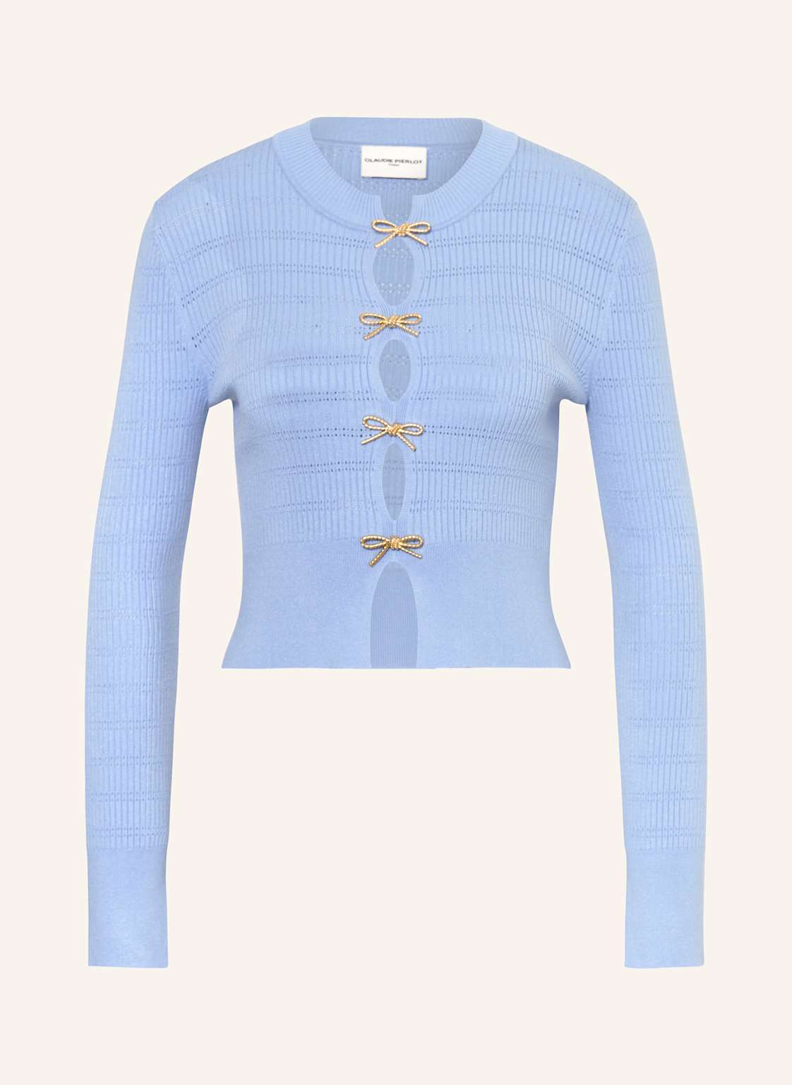Claudie Pierlot Pullover Manivelle Mit Cut-Outs blau Claudie Pierlot Pullover Manivelle Mit Cut-Outs blau von CLAUDIE PIERLOT