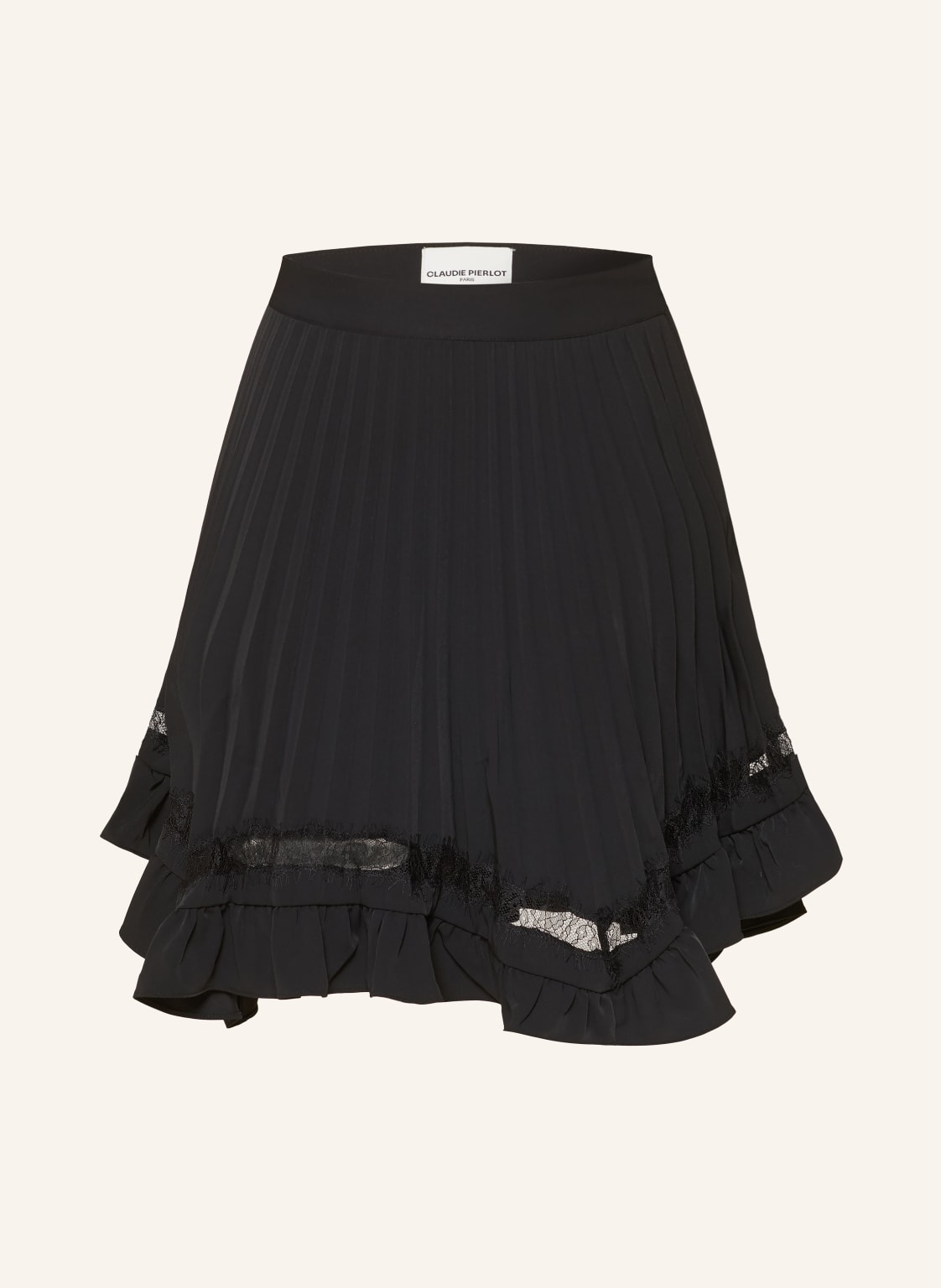 Claudie Pierlot Rock Mit Plissees Und Rüschen schwarz von CLAUDIE PIERLOT