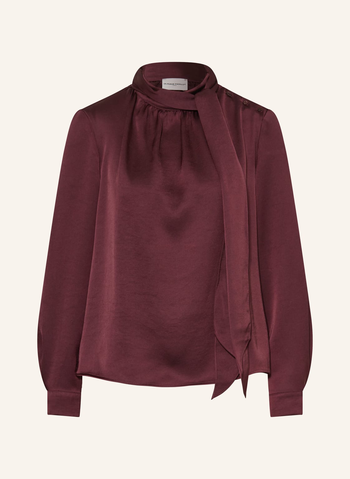 Claudie Pierlot Schluppenbluse Aus Satin rot von CLAUDIE PIERLOT