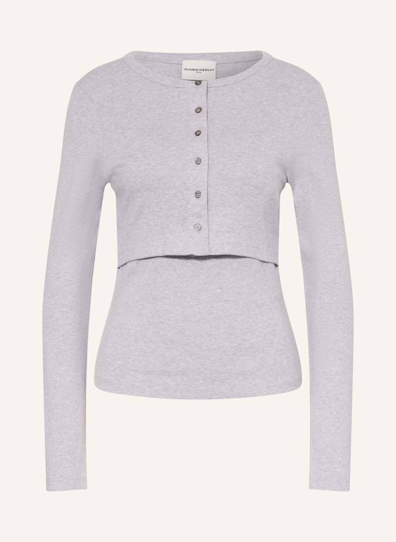 Claudie Pierlot Set: Top Und Cropped-Jerseyjacke grau von CLAUDIE PIERLOT