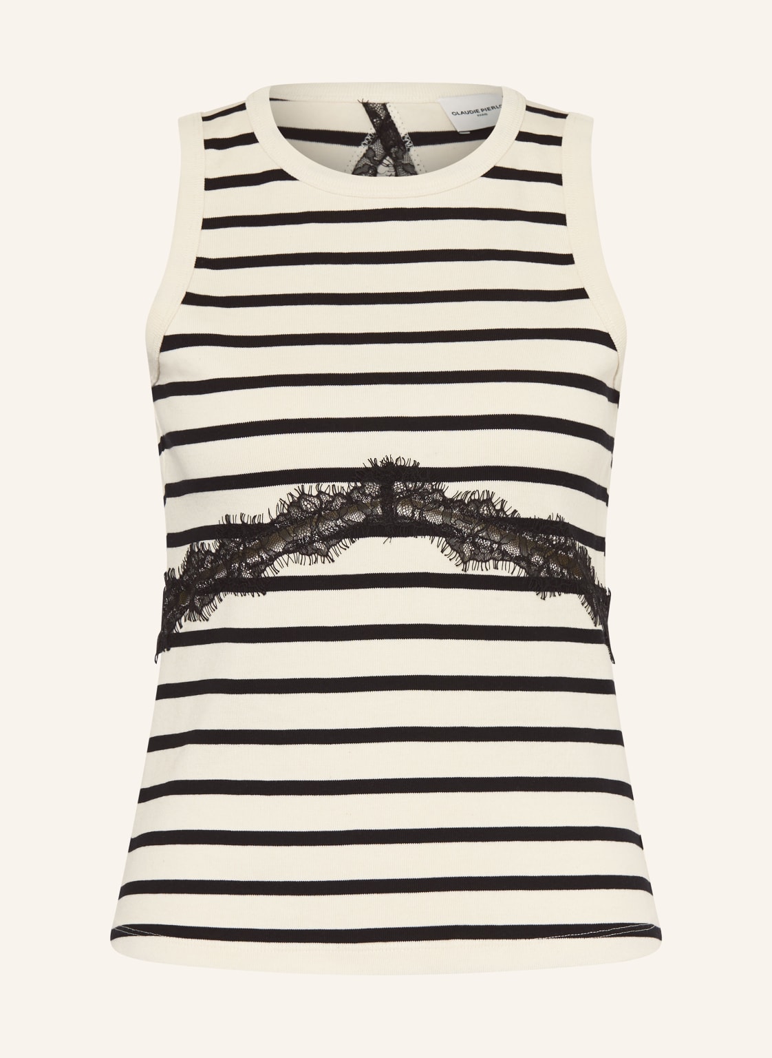 Claudie Pierlot Top Mit Cut-Out Und Spitze schwarz von CLAUDIE PIERLOT