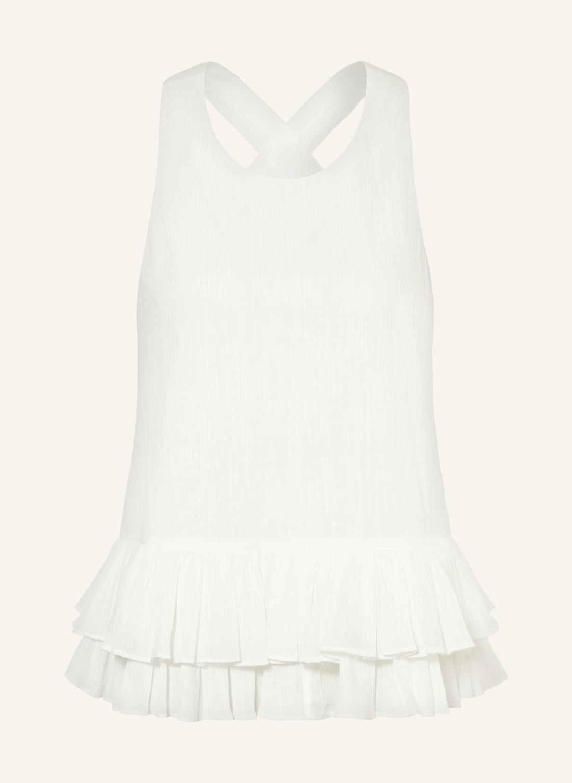 Claudie Pierlot Top Mit Rüschen weiss von CLAUDIE PIERLOT