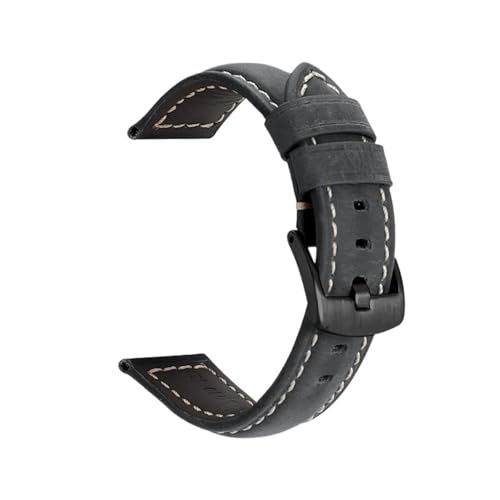 CLCLGOKKOH Herren- Und Damen-Lederarmbänder Mit Glänzender, Matter Bambusmaserung Schnellwechselfunktion(FF Black buckle,22mm) von CLCLGOKKOH