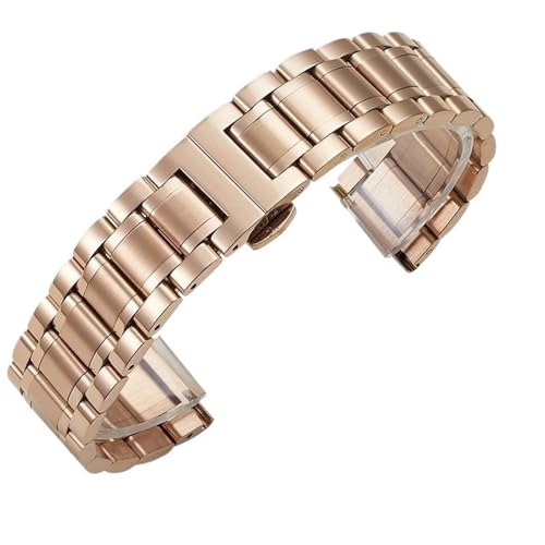 CLCLGOKKOH Metall-Ersatz-Uhrenarmbänder, Schnellverschluss, Edelstahl-Uhrenarmbänder for Herren, Bandanstoßbreite, klassisches, strapazierfähiges Armband(G,20mm) von CLCLGOKKOH