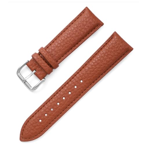 CLCLGOKKOH Uhrenarmbänder Aus Litschi-Narbenleder Mit Dornschließe For Damen Und Herren(F,20mm) von CLCLGOKKOH