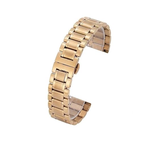 CLCLGOKKOH Uhrenarmband Aus Edelstahl, Fünf Perlen, Massiv, for Männer Und Frauen(B,14mm) von CLCLGOKKOH