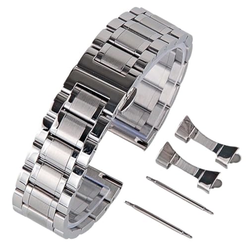 CLCLGOKKOH Unisex-Uhrenarmband Aus Edelstahl Mit Doppelfaltschließe Und Schnell Wechselbarem Universal-Metallband(D,14mm) von CLCLGOKKOH