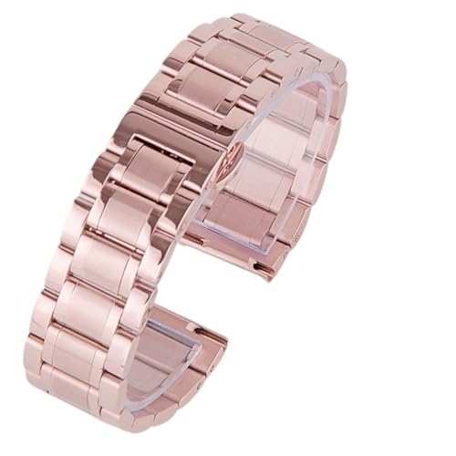 CLCLGOKKOH Unisex-Uhrenarmband Aus Edelstahl Mit Doppelfaltschließe Und Schnell Wechselbarem Universal-Metallband(E,22mm) von CLCLGOKKOH