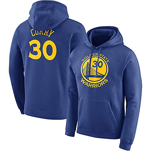 CLDP Langarm-Sweatshirt Lässige Basketballbekleidung Unisex Warriors Blue Hoodies Herren NBA Lässige Langarm-Pulloverbekleidung,S von CLDP