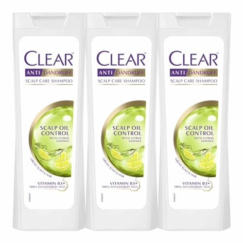 3X CLEAR Damen Scalp Oil Control Shampoo 400ml Set von Clear