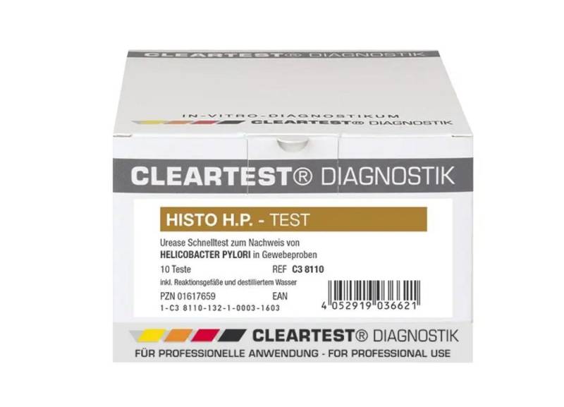 CLEARTEST Helicobacter Pylori-Schnelltest Histo Die preiswerte Alternative!, 20-tlg., Biochemischer Test Magengewebe, Helicobacter pylori Test CLEARTEST Helicobacter Pylori-Schnelltest Histo Die preiswerte Alternative!, 20-tlg., Biochemischer Test Magengewebe, Helicobacter pylori Test von CLEARTEST