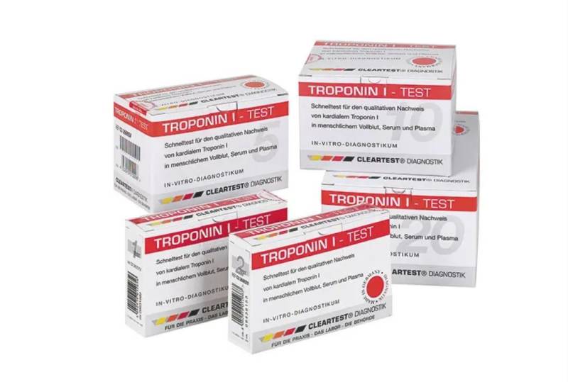CLEARTEST Troponin-Schnelltest CLEARTEST Troponin I, Schnelltest, 5-tlg., Herzinfarkt-Diagnostik, Troponin Test, Früher Nachweis Herzmuskelschäden, Risikoabschätzung Angina Pectoris von CLEARTEST