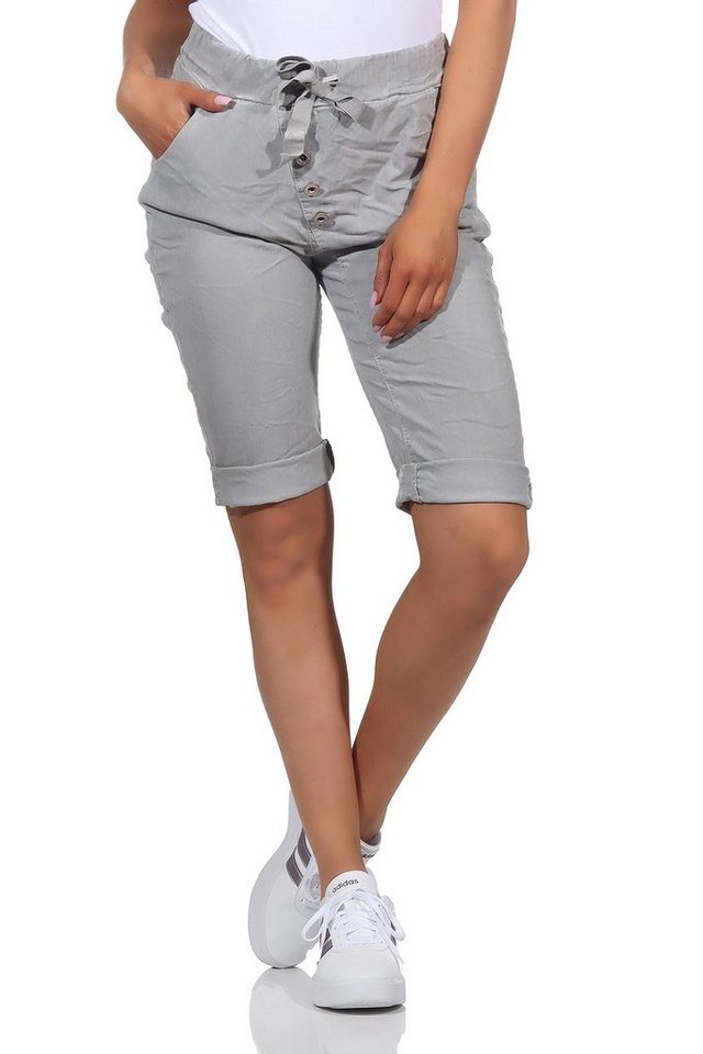 CLEO STYLE Bermudas Damen Bermuda 20828 34-38 Hellgrau von CLEO STYLE