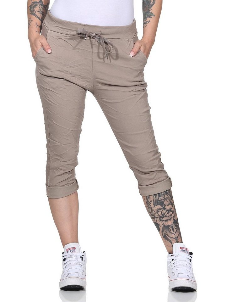 CLEO STYLE Caprihose Damen Capri 8264 34-40 Schlamm von CLEO STYLE