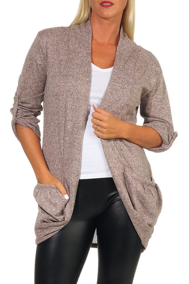 CLEO STYLE Cardigan Damen Strickjacke 402 Rose von CLEO STYLE