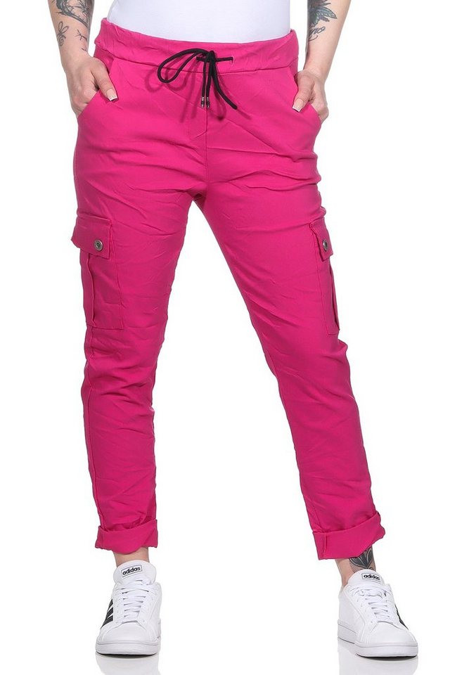 CLEO STYLE Cargohose Jogginghose 95 Pink von CLEO STYLE