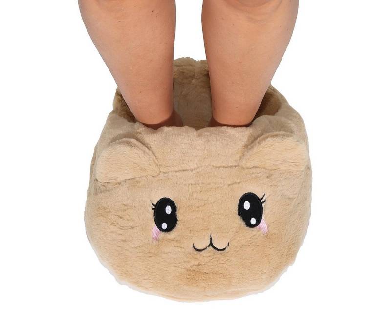 CLEO STYLE Damen Hausschuhe 691 Beige Maus Hausschuh von CLEO STYLE