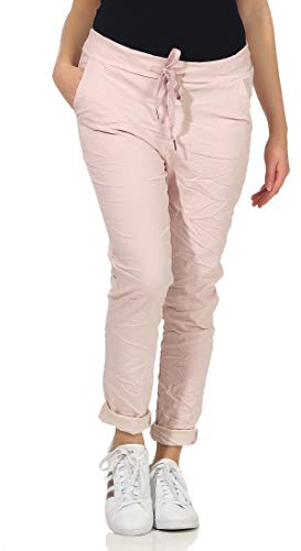 CLEO STYLE Damen Jogginghose im Vintage Look Sweatpants für Freizeit Sport und Fitness 88 (Rosa) von CLEO STYLE