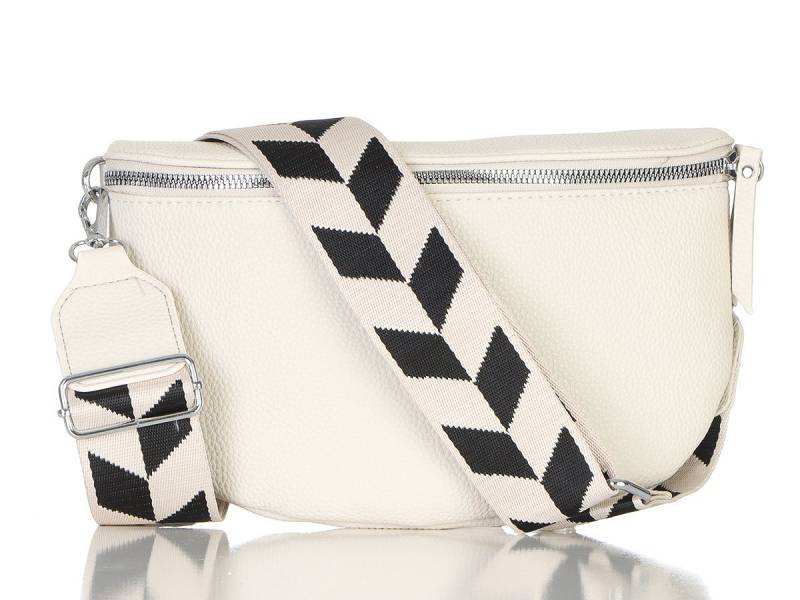 simaranda Handtasche Gürteltasche Damen 25 Beige Klein 23 x 14 x 7 cm von simaranda