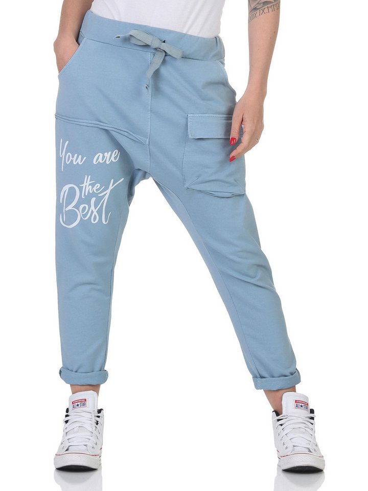 CLEO STYLE Jogger Pants Damen Jogginghose 21353 34-38 Hellblau von CLEO STYLE