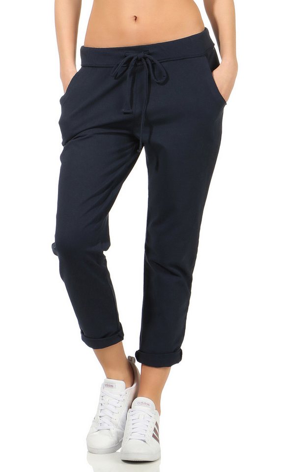 CLEO STYLE Jogginghose Damen Jogginghose 15 Dunkelblau One Size 36-40 von CLEO STYLE