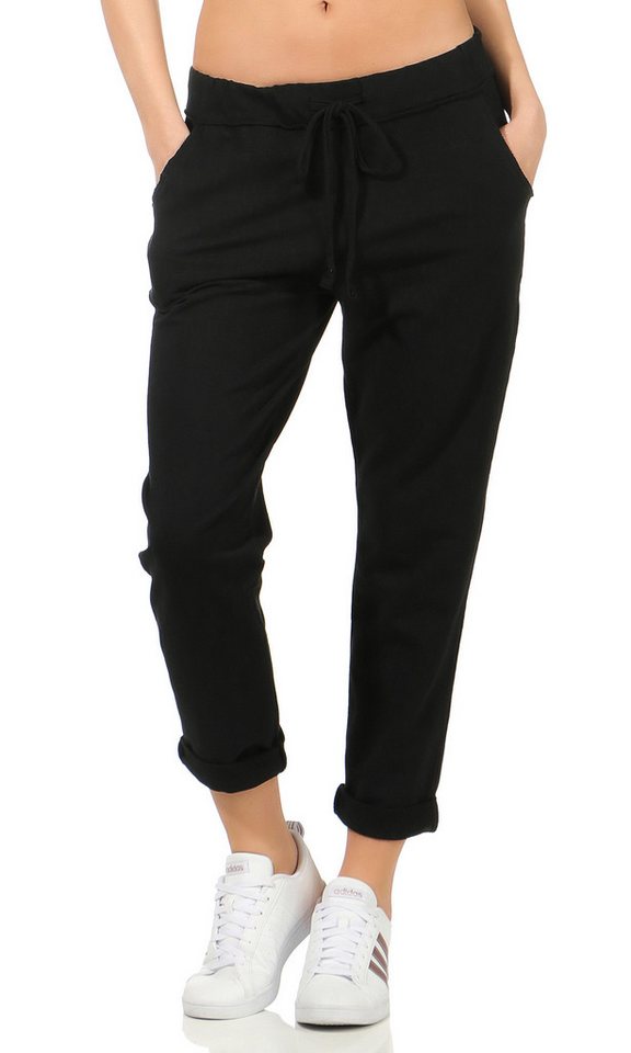 CLEO STYLE Jogginghose Damen Jogginghose 15 Schwarz One Size 36-40 von CLEO STYLE