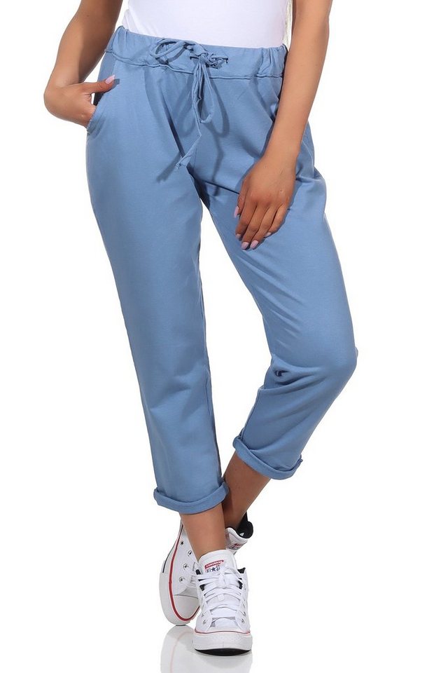 CLEO STYLE Jogginghose Damen Jogginghose 3569 36-40 Blau von CLEO STYLE