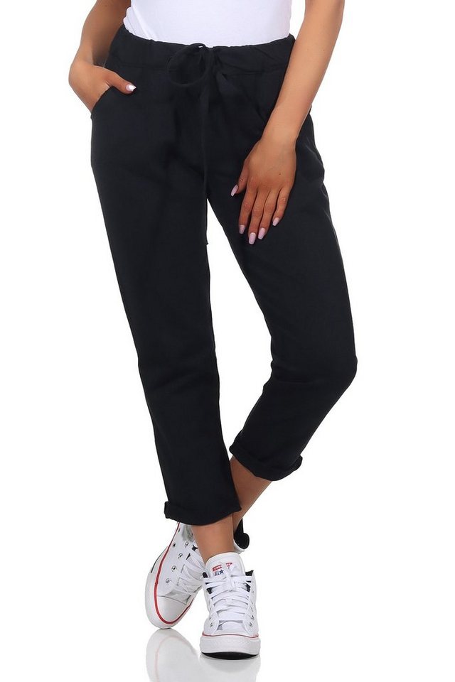 CLEO STYLE Jogginghose Damen Jogginghose 3569 36-40 Schwarz von CLEO STYLE