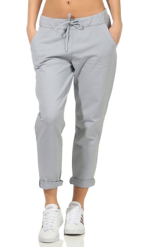 CLEO STYLE Jogginghose Damen Jogginghose 3569 42-46 Hellgrau von CLEO STYLE