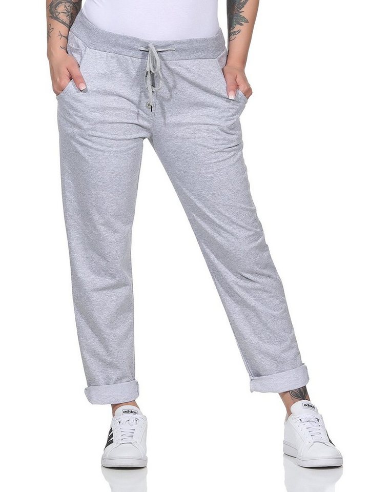 CLEO STYLE Jogginghose Damen Jogginghose 4030 34-38 Hellgrau von CLEO STYLE