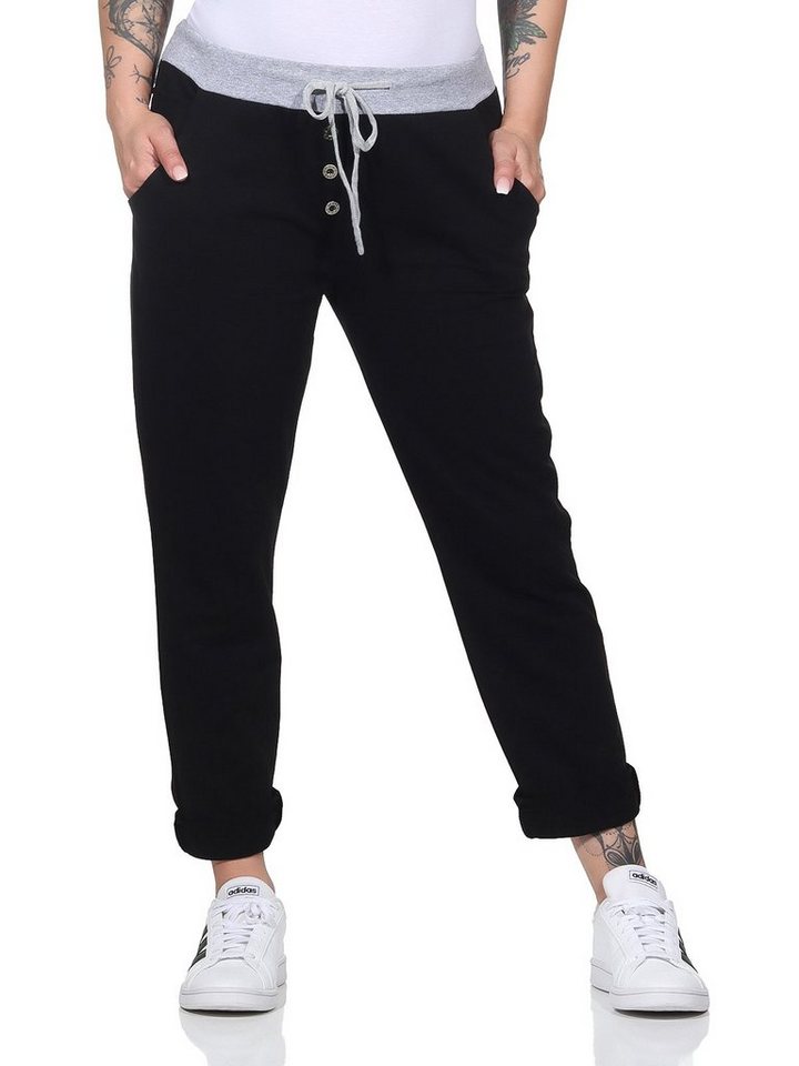 CLEO STYLE Jogginghose Damen Jogginghose 4030 34-38 Schwarz von CLEO STYLE