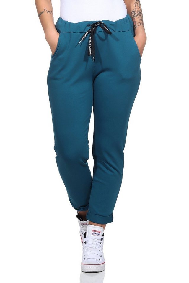 CLEO STYLE Jogginghose Jogginghose 20 Petrol von CLEO STYLE