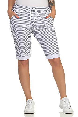 CLEO STYLE Kurze Damen Bermuda, leichte luftige Hose für den Sommer, kurzer Jogger für Freizeit und Strand 921 (34-40, Modell 1) von CLEO STYLE