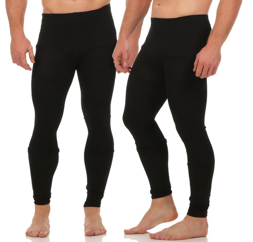 CLEO STYLE Lange Unterhose Herren Thermo Leggings CL 2020 Black / 2 Stück L / XL von CLEO STYLE